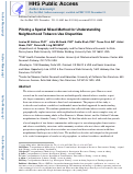 Cover page: Piloting a spatial mixed method for understanding neighborhood tobacco use disparities