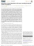 Cover page: Dynamics of racial disparities in all-cause mortality during the COVID-19 pandemic