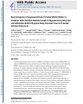 Cover page: Neuroimaging of Supraventricular Frontal White Matter in Children with Familial Attention-Deficit Hyperactivity Disorder and Attention-Deficit Hyperactivity Disorder Due to Prenatal Alcohol Exposure