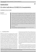 Cover page: C4 article: Implications of COVID‐19 in transplantation