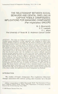 Cover page: The Relationship Between Social Behavior and Genital Swelling in Captive Female Chimpanzees:  Implications for Managing Chimpanzee (      <em>Pan troglodytes</em>      ) Groups