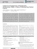 Cover page of Insight into the Mechanism of Phenylacetate Decarboxylase (PhdB), a Toluene‐Producing Glycyl Radical Enzyme