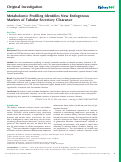 Cover page: Metabolomic Profiling Identifies New Endogenous Markers of Tubular Secretory Clearance.