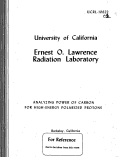 Cover page: ANALYZING POWER OF CARBON FOR HIGH-ENERGY POLARIZED PROTONS