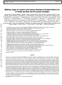 Cover page: Making maps of cosmic microwave background polarization for B-mode studies: the POLARBEAR example