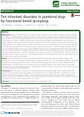 Cover page: Ten inherited disorders in purebred dogs by functional breed groupings