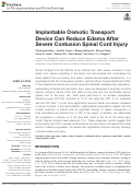 Cover page: Implantable Osmotic Transport Device Can Reduce Edema After Severe Contusion Spinal Cord Injury