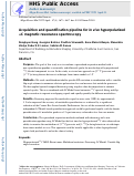 Cover page: Acquisition and quantification pipeline for in vivo hyperpolarized 13C MR spectroscopy