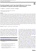 Cover page: Developing adaptive control: Age-related differences in task choices and awareness of proactive and reactive control demands