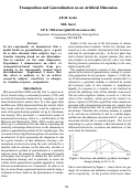 Cover page: Transposition and Generalization on an Artificial Dimension