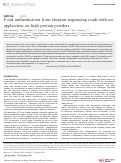 Cover page: Food authentication from shotgun sequencing reads with an application on high protein powders