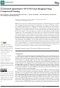 Cover page: Accelerated Quantitative 3D UTE-Cones Imaging Using Compressed Sensing