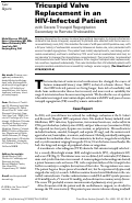 Cover page: Tricuspid Valve Replacement in an HIV-Infected Patient with Severe Tricuspid Regurgitation Secondary to Remote Endocarditis
