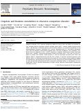 Cover page: Cingulate and thalamic metabolites in obsessive-compulsive disorder.