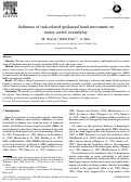 Cover page: Influence of task-related ipsilateral hand movement on motor cortex excitability