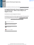 Cover page: An Applied Method for General Regional Seismic Loss Assessment—With A Case Study in Los Angeles County