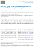 Cover page: Proximity within adolescent peer networks predicts neural similarity during affective experience.