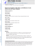 Cover page: Depressive Symptoms, Daily Stress, and Adherence in Late Adolescents With Type 1 Diabetes