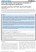 Cover page: Field Cage Studies and Progressive Evaluation of Genetically-Engineered Mosquitoes