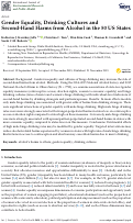 Cover page: Gender Equality, Drinking Cultures and Second-Hand Harms from Alcohol in the 50 US States