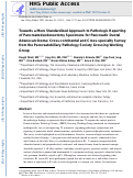 Cover page: Towards a More Standardized Approach to Pathologic Reporting of Pancreatoduodenectomy Specimens for Pancreatic Ductal Adenocarcinoma