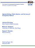 Cover page: Agenda Setting, Public Opinion, and the Issue of Immigration Reform