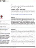 Cover page: Human Germline Mutation and the Erratic Evolutionary Clock