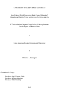 Cover page: Can using a global perspective help control migration? : Ecuador and Spain's Proyecto Codesarrollo Canñar-Murcia