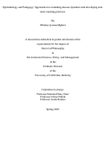 Cover page: Epidemiology and Pedagogy: Approaches to examining disease dynamics and developing anti-racist teaching practices.