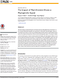 Cover page: The Impact of Plant Enemies Shows a Phylogenetic Signal