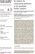 Cover page: No evidence for neonicotinoid preferences in the bumblebee <i>Bombus impatiens</i>.