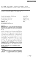 Cover page: Discharge home health services referral and 30-day all-cause readmission in older adults with heart failure