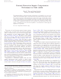 Cover page: External distraction impairs categorization performance in older adults.