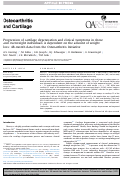 Cover page: Progression of cartilage degeneration and clinical symptoms in obese and overweight individuals is dependent on the amount of weight loss: 48-month data from the Osteoarthritis Initiative