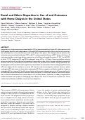 Cover page: Racial and Ethnic Disparities in Use of and Outcomes with Home Dialysis in the United States