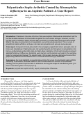 Cover page: Polyarticular Septic Arthritis Caused by&nbsp;<em>Haemophilus&nbsp;Influenzae&nbsp;</em>in an Asplenic Patient: A Case Report