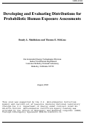 Cover page: Developing and evaluating distributions for probabilistic human 
exposure assessments