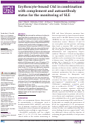 Cover page: Erythrocyte-bound C4d in combination with complement and autoantibody status for the monitoring of SLE