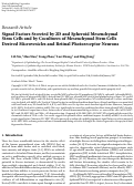 Cover page: Signal Factors Secreted by 2D and Spheroid Mesenchymal Stem Cells and by Cocultures of Mesenchymal Stem Cells Derived Microvesicles and Retinal Photoreceptor Neurons.