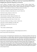 Cover page: Molecular Transducers of Physical Activity Consortium (MoTrPAC): Mapping the Dynamic Responses to Exercise