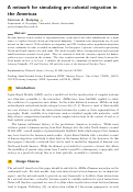 Cover page: A network for simulating pre-colonial migration in the Americas