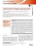 Cover page: Synthesis and characterization of aluminum diboride products using 27Al, 11B NMR and ab initio studies