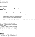 Cover page: Corrigendum to “Wnt5a Signaling in Normal and Cancer Stem Cells”