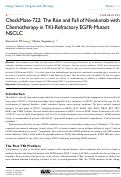 Cover page: CheckMate-722: The Rise and Fall of Nivolumab with Chemotherapy in TKI-Refractory EGFR-Mutant NSCLC.