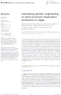 Cover page: Harnessing genetic engineering to drive economic bioproduct production in algae.