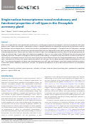 Cover page: Single-nucleus transcriptomes reveal evolutionary and functional properties of cell types in the Drosophila accessory gland