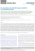 Cover page: An expanded auxin-inducible degron toolkit for Caenorhabditis elegans