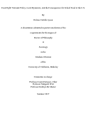 Cover page: Food Fight! National Policy, Local Dynamics, and the Consequences for School Food in the U.S.