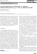 Cover page: Search for lepton flavour violation in the eμ continuum with the ATLAS detector in pp collisions at the LHC