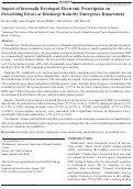 Cover page: Impact of Internally Developed Electronic Prescription on Prescribing Errors at Discharge from the Emergency Department